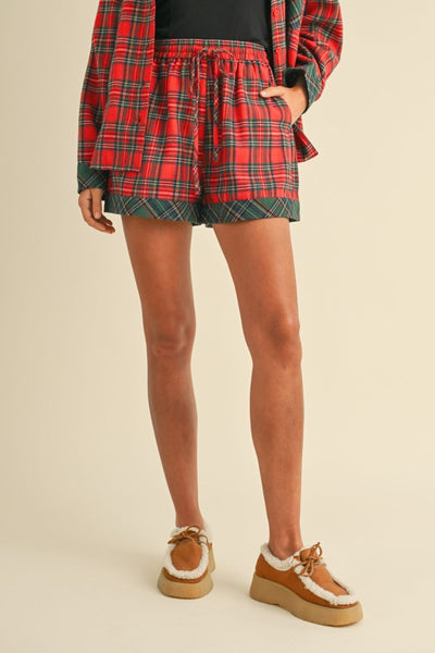 Marisa Plaid Shorts Set