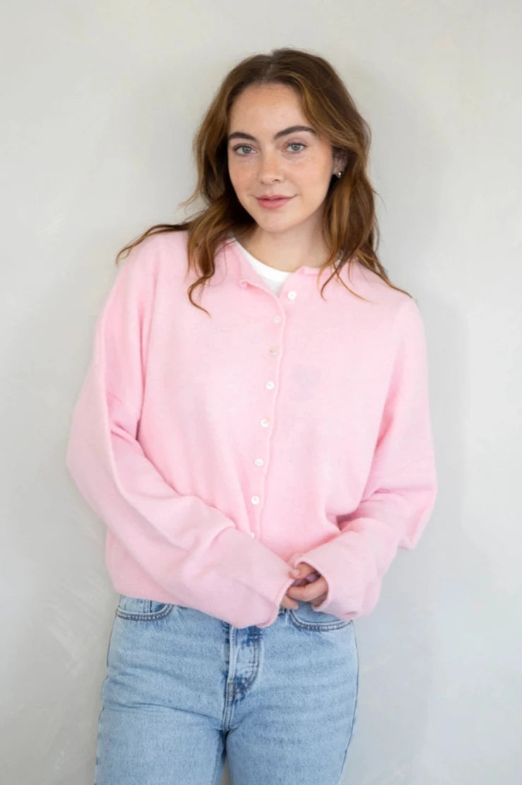 The Piper Cardigan - Baby Pink