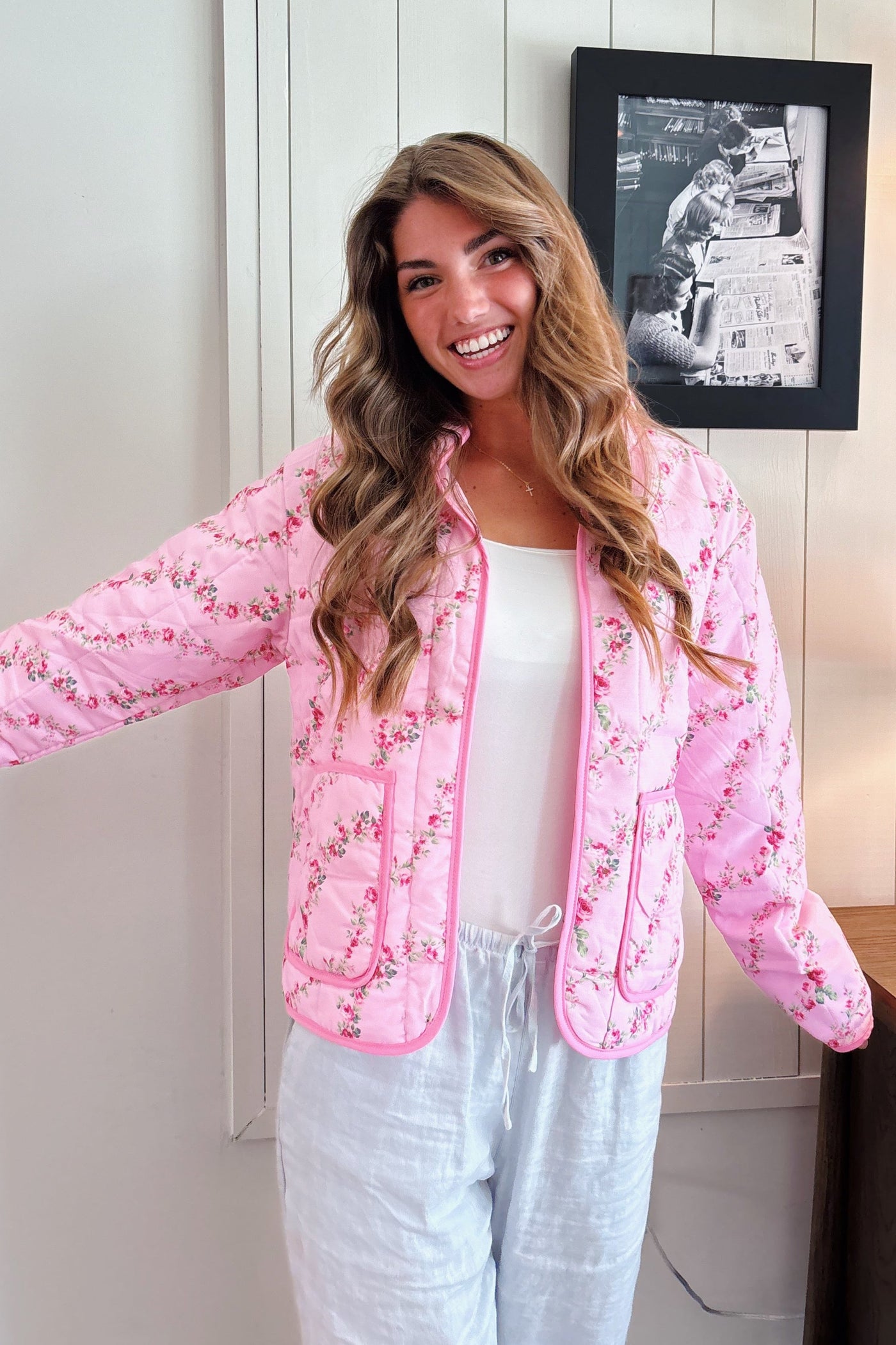 Hathaway Quilted Jacket (Pink)