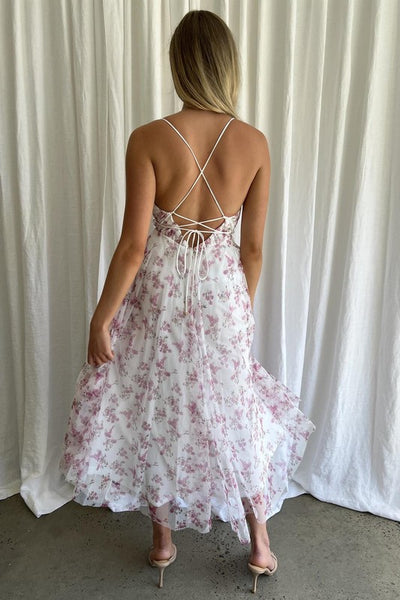 Monet Floral Tulle Maxi Dress