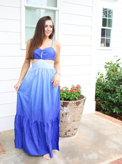 Blue Steel Maxi Dress