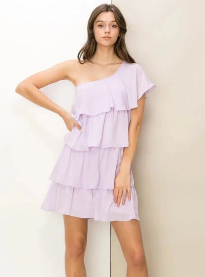 True Romantic Flair Ruffled Mini Dress