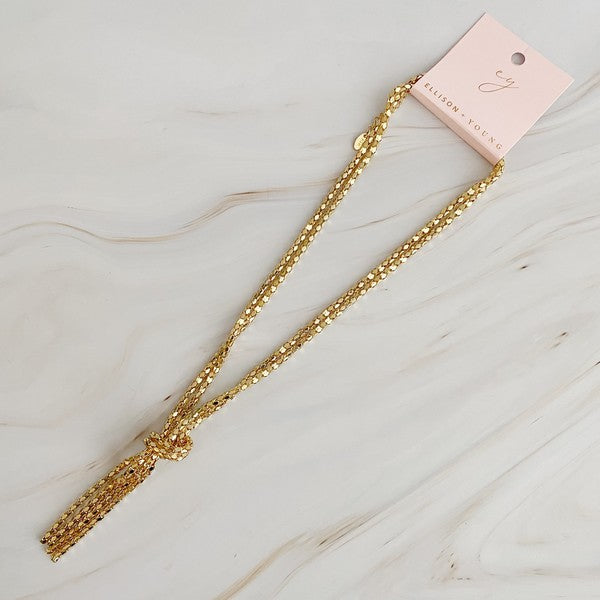 Gold Drop Chain Necklace