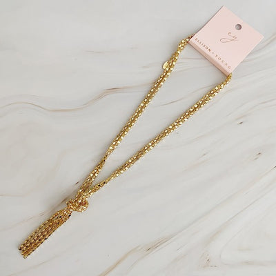 Gold Drop Chain Necklace