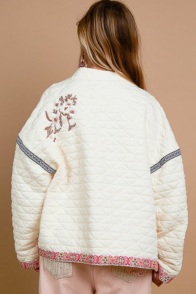 Cream Embroidered Jacket