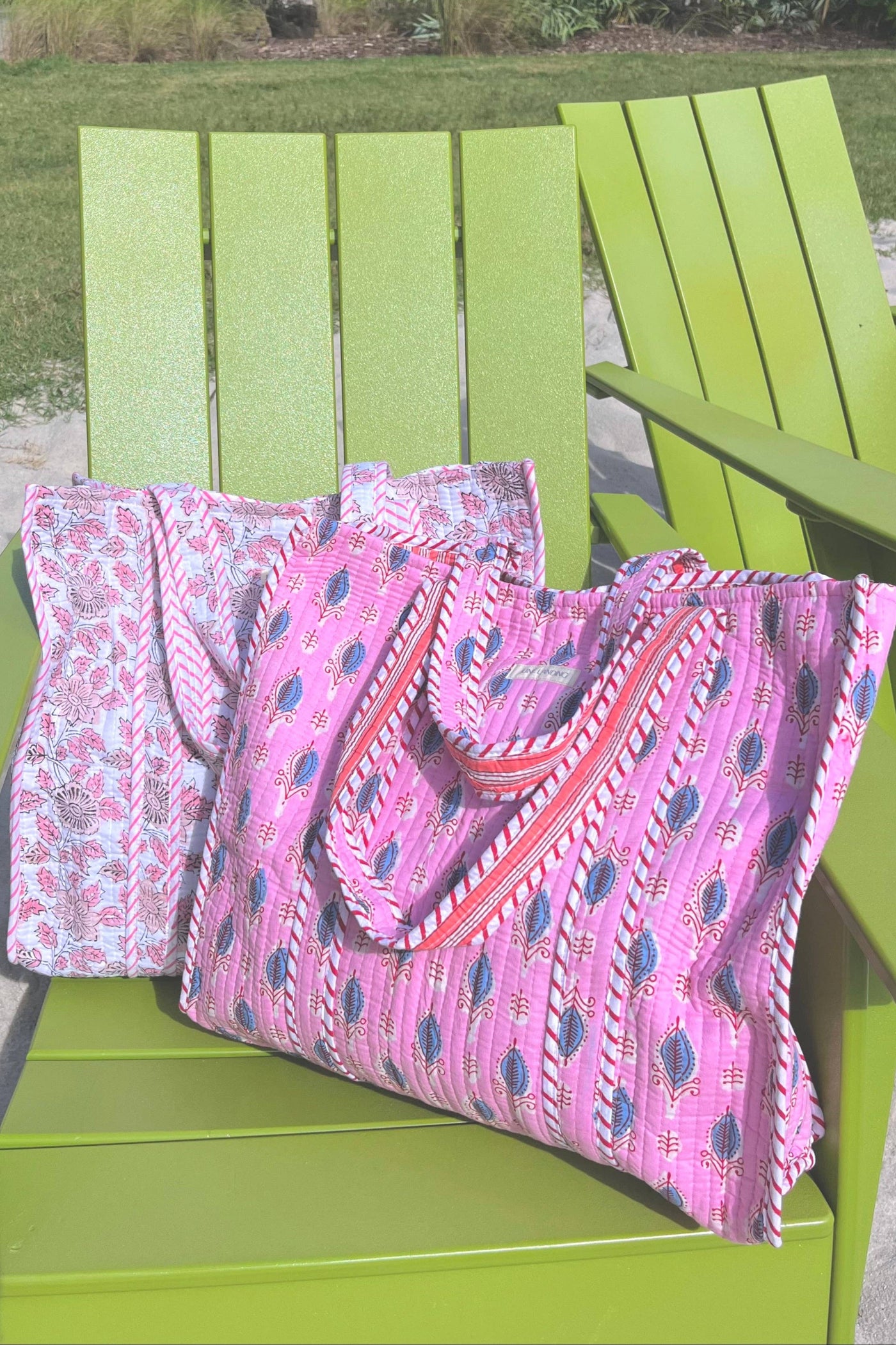 Pink Quilted Harbor Tote