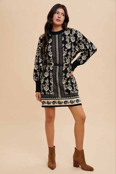 Allison Floral Sweater Dress