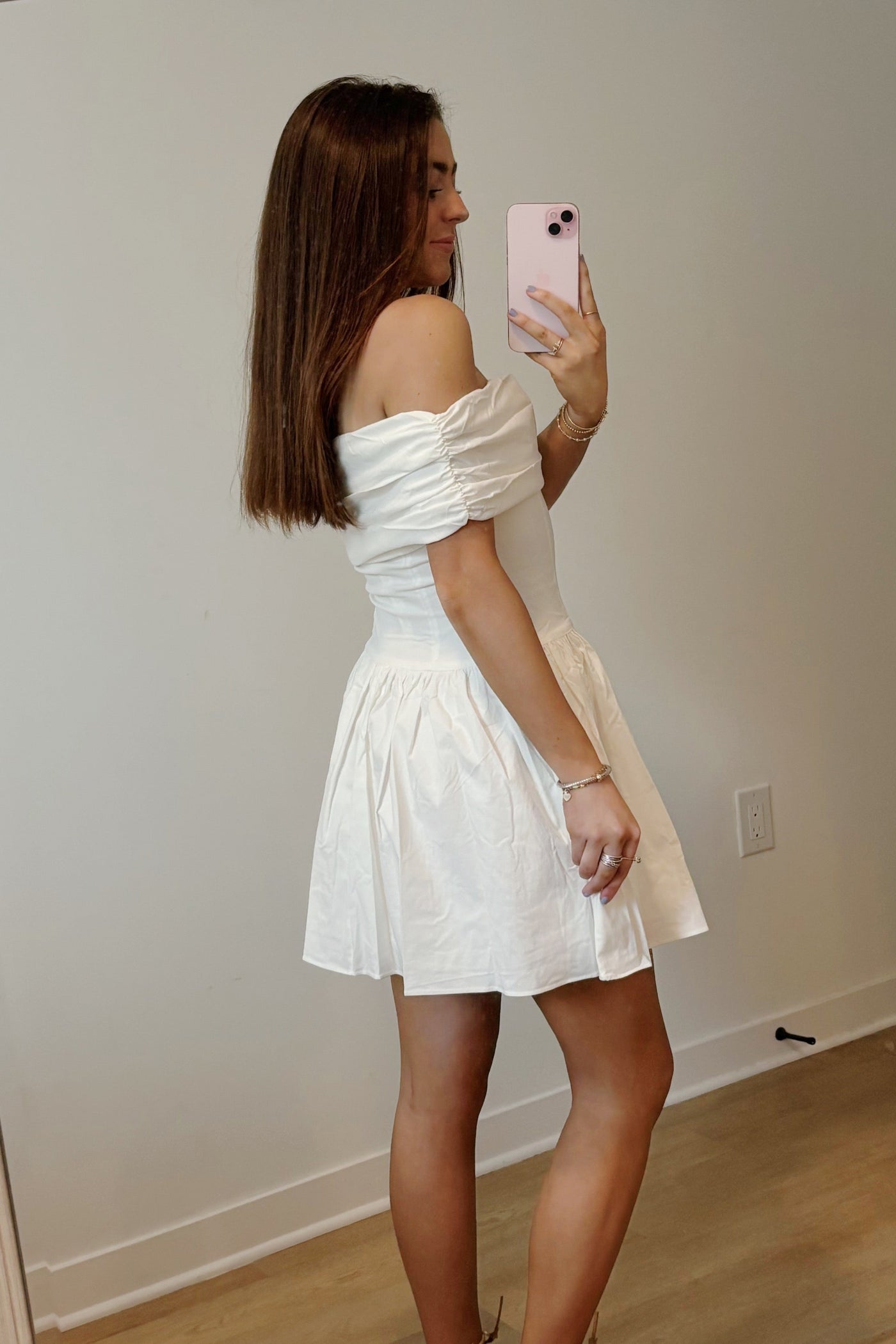 Elizabeth Off Shoulder Mini Dress