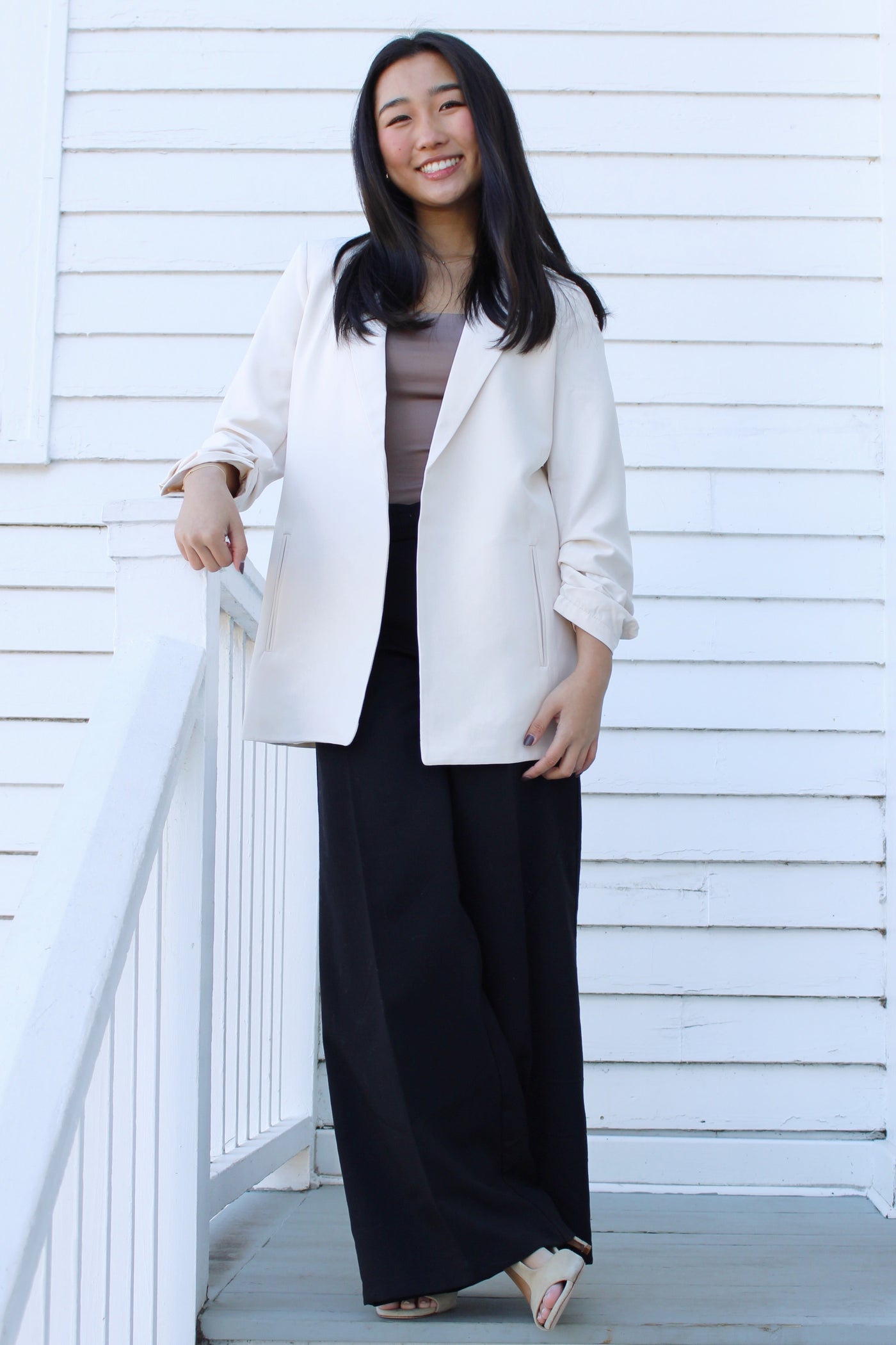 Michaela Blazer Jacket - Cream