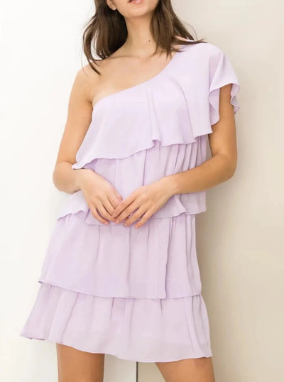 True Romantic Flair Ruffled Mini Dress