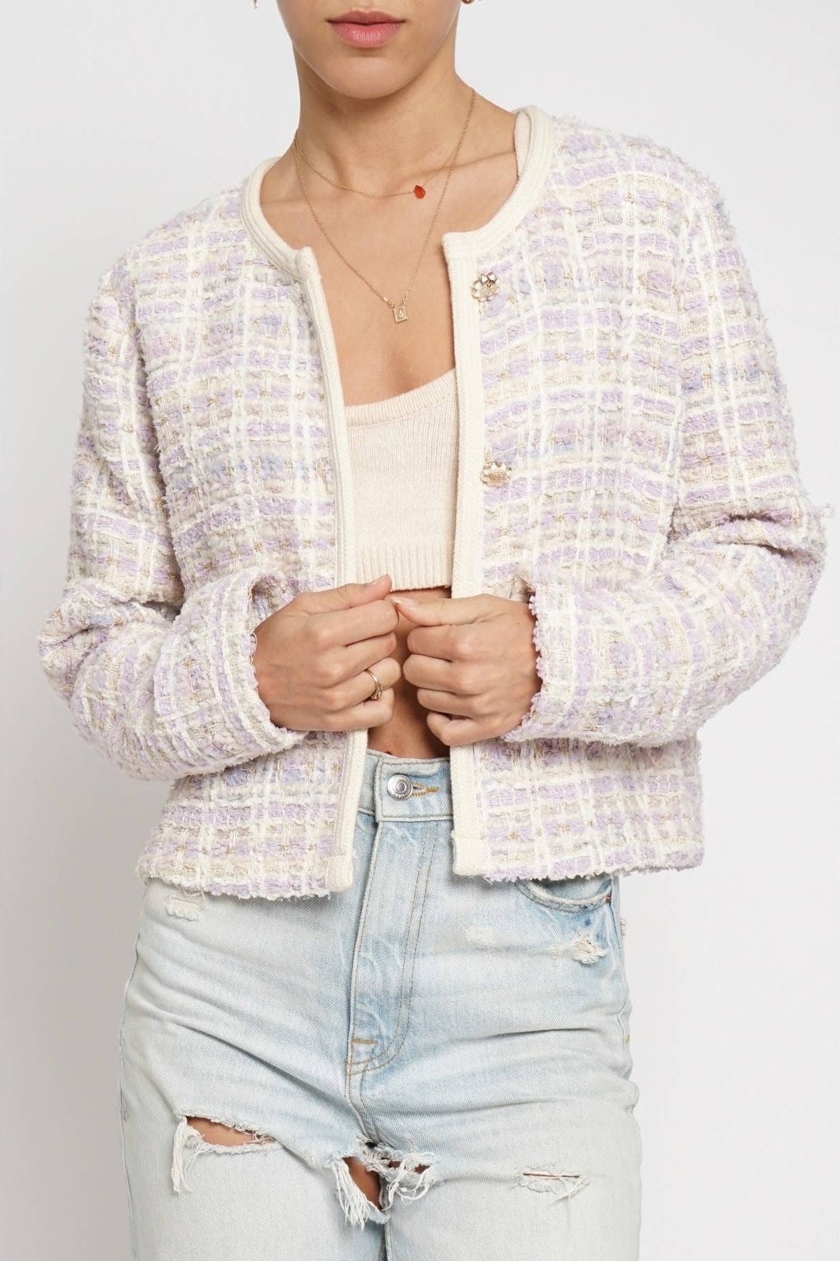 The Bouclé Jacket - Lavender