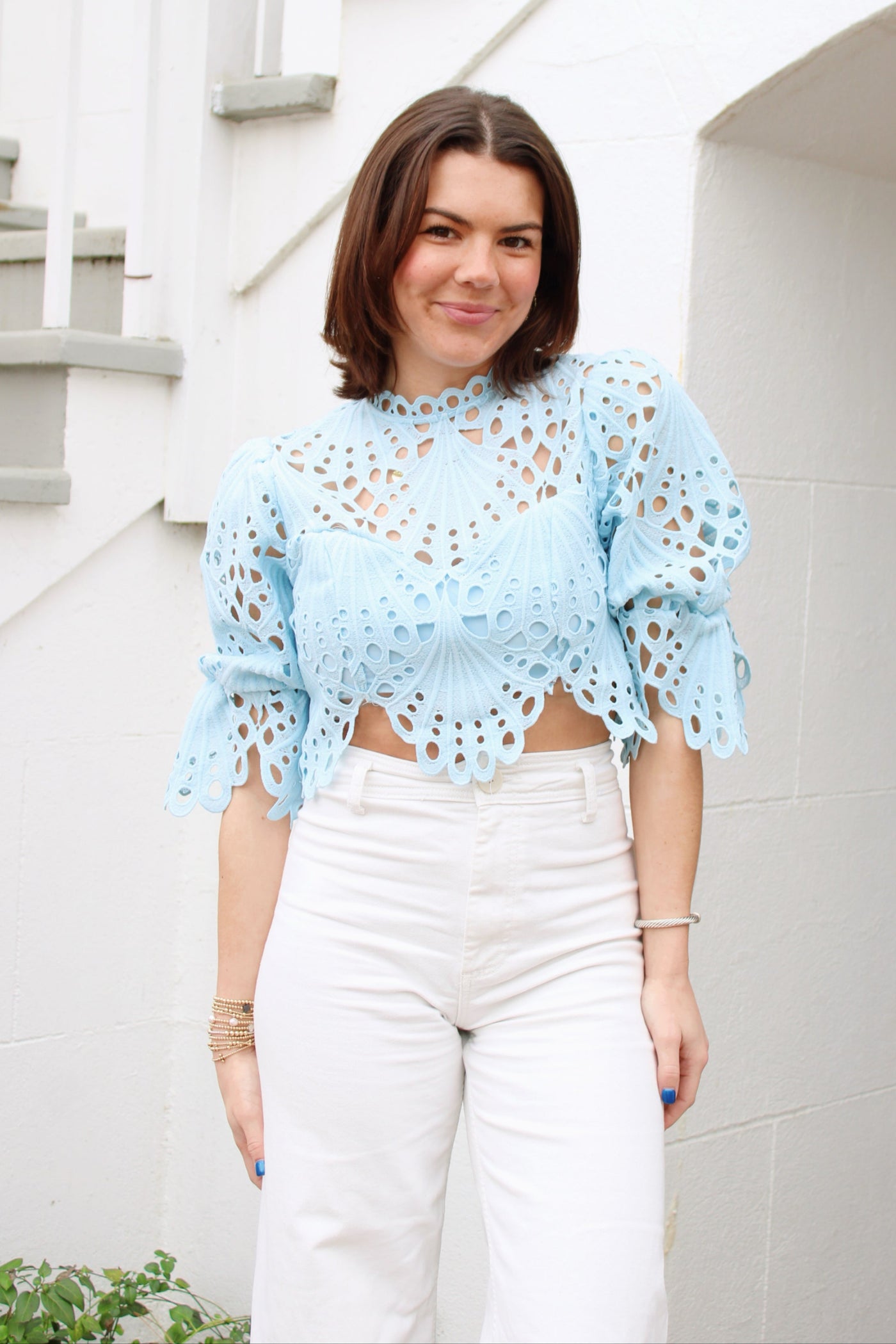 Skai Eyelet Top