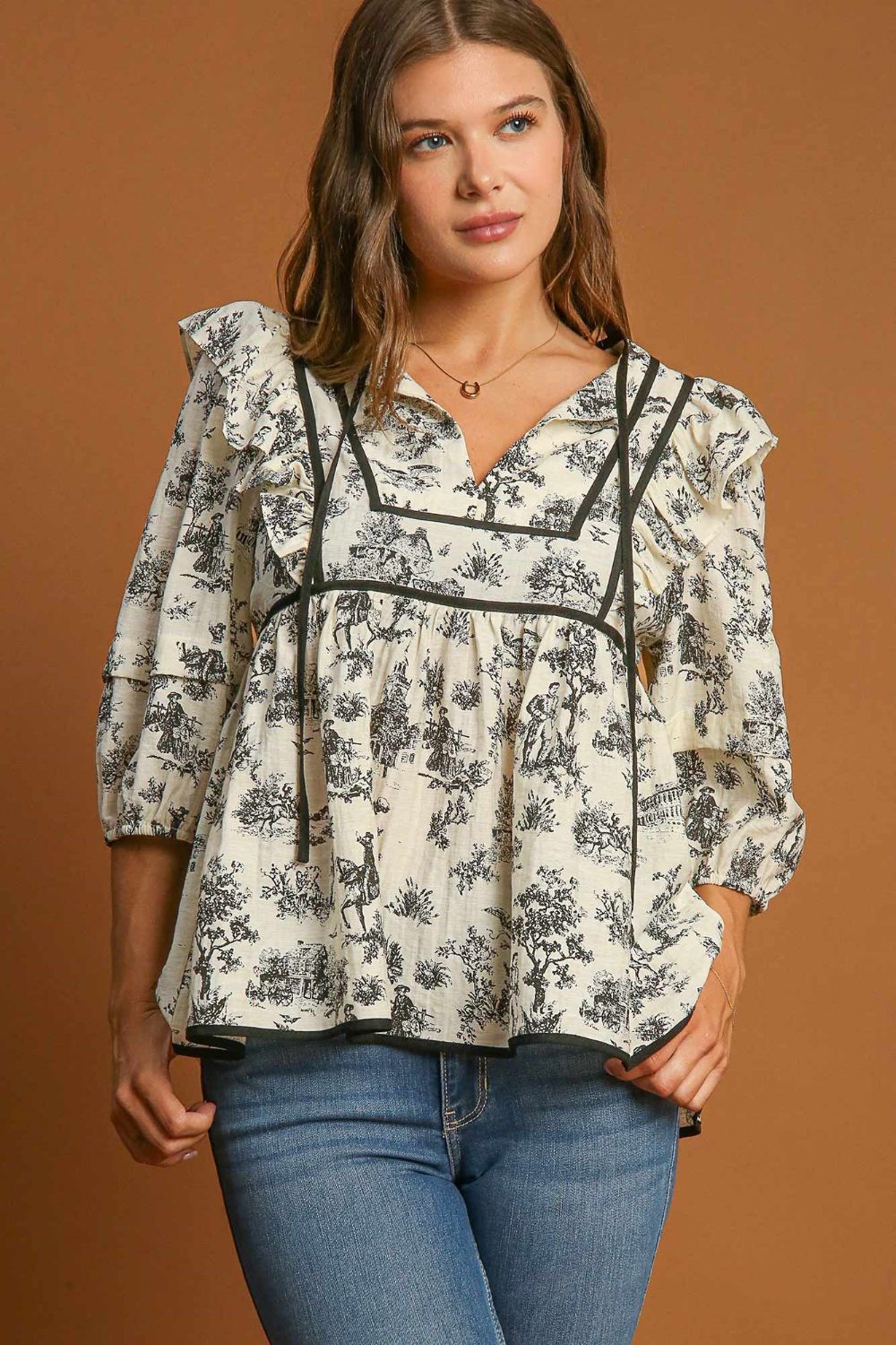 Callie Ruffled Babydoll Blouse