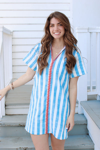 Birdie Striped Mini Dress