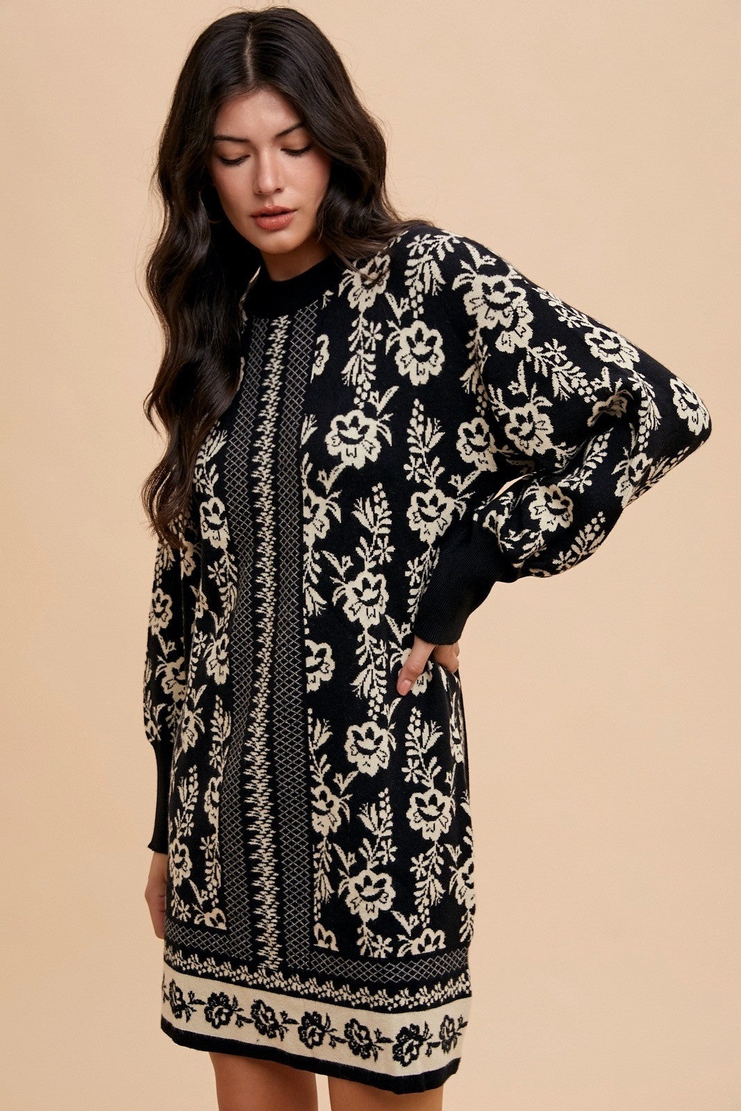 Allison Floral Sweater Dress