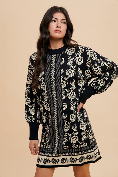 Allison Floral Sweater Dress