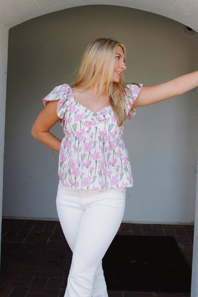 Fiorella Floral Top