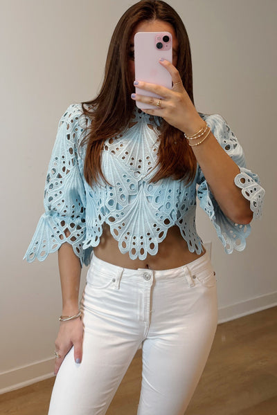 Skai Eyelet Top