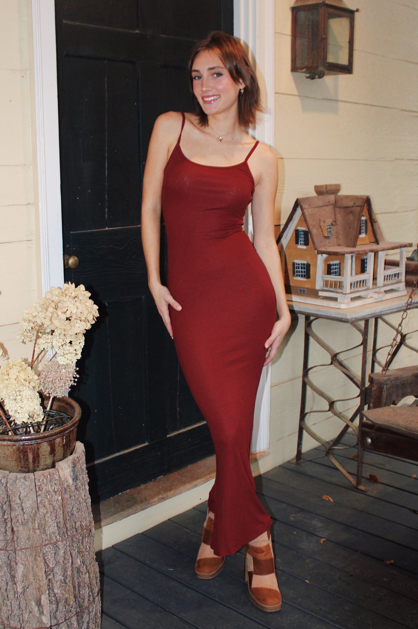 The Lila Dress - Burgundy