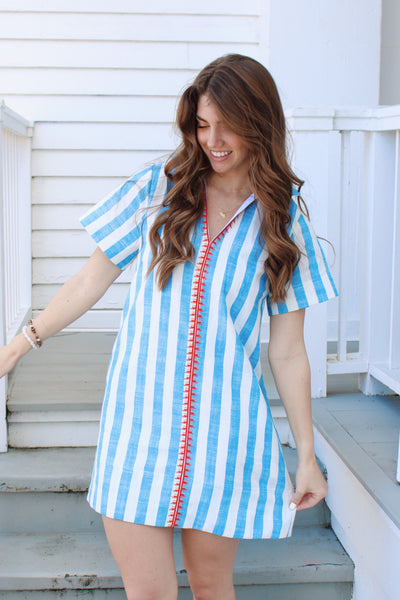 Birdie Striped Mini Dress