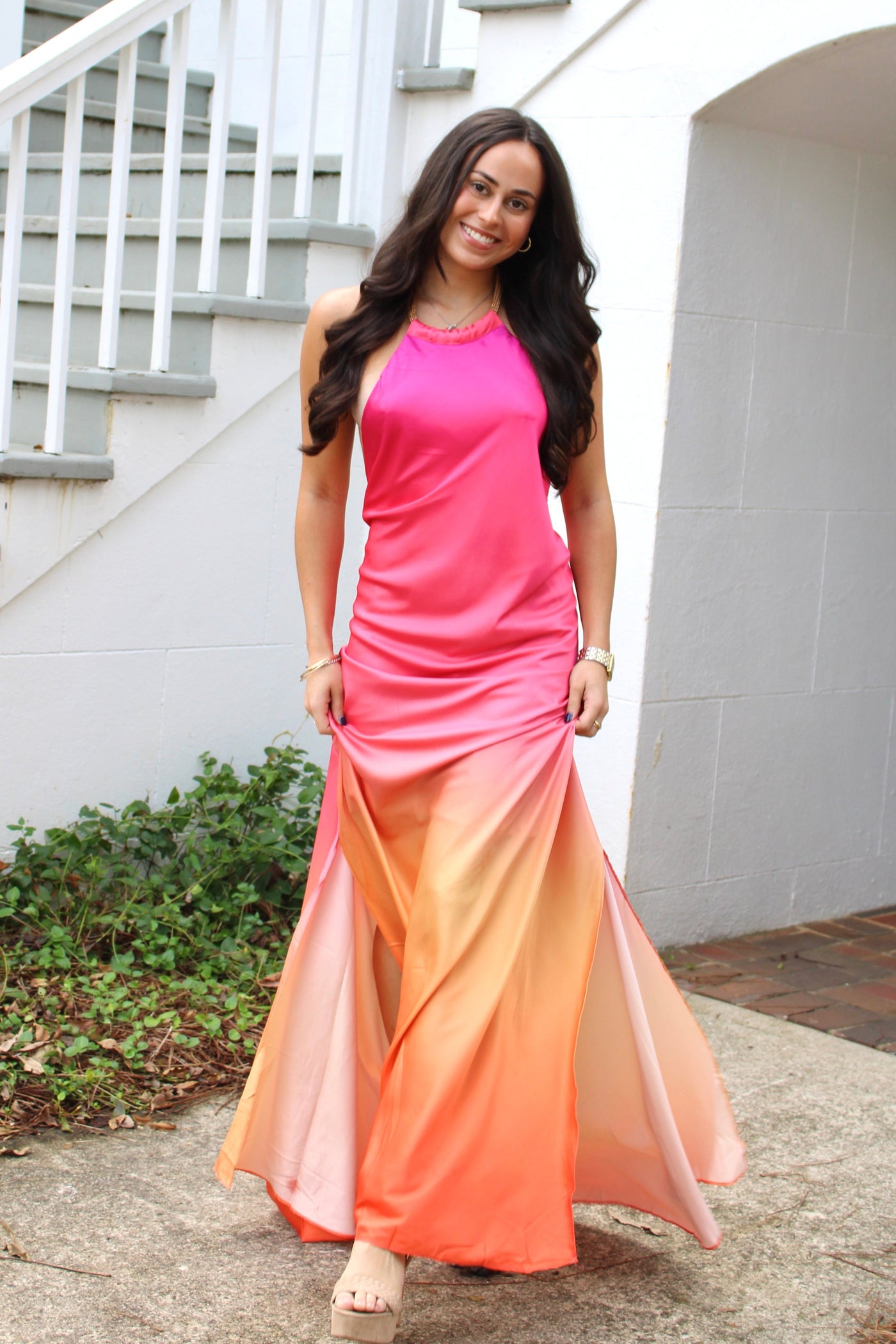 Made You Look Maxi Dress - Pink