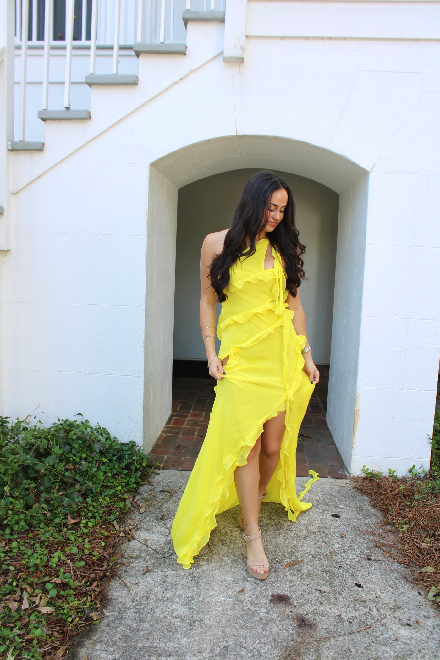 Allie Ruffle Maxi Dress