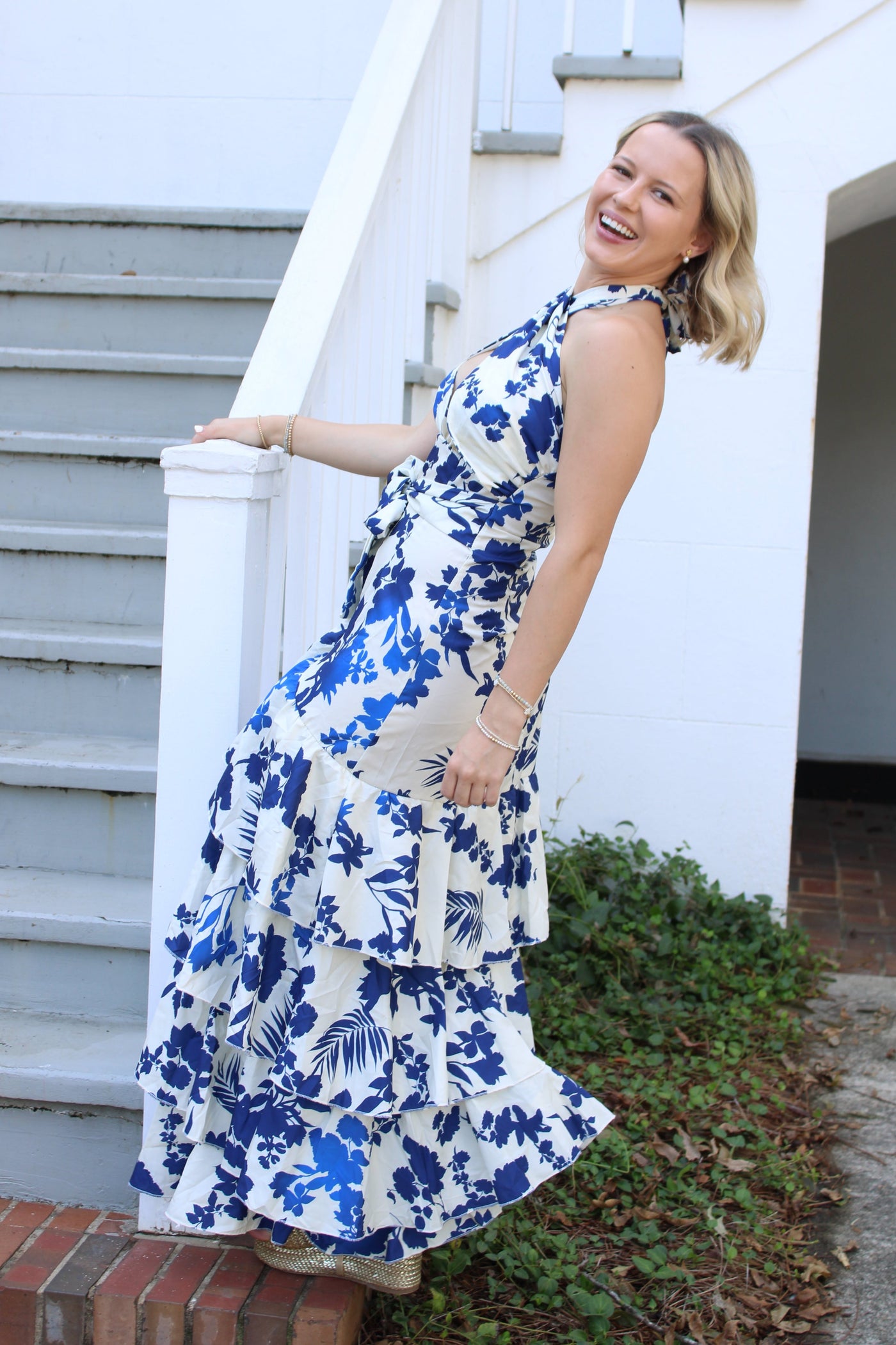 Hazel Ruffle Maxi Dress