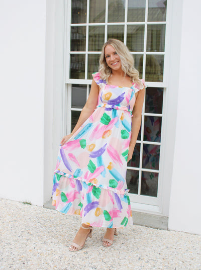 Alexis Watercolor Midi Dress