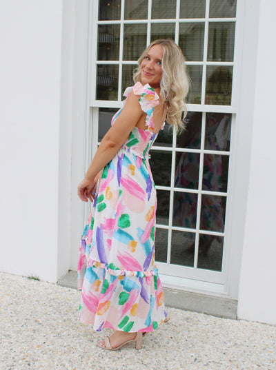 Alexis Watercolor Midi Dress