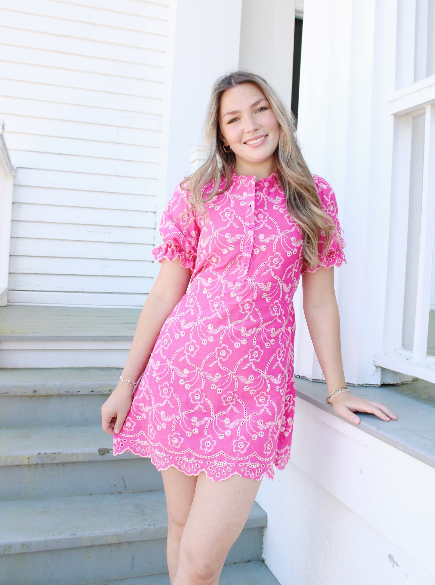 Renee Eyelet Mini Dress