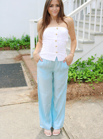 Shimmer Chambray Silky Pants