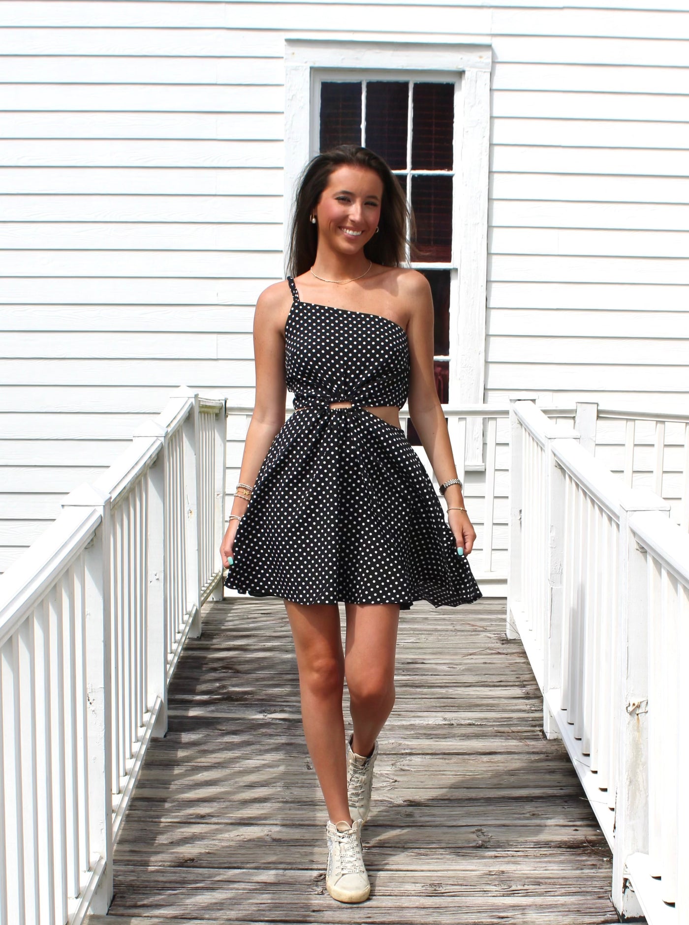 Milledge Polka Dot Mini Dress