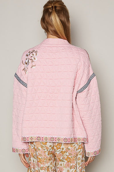 Blush Embroidered Jacket