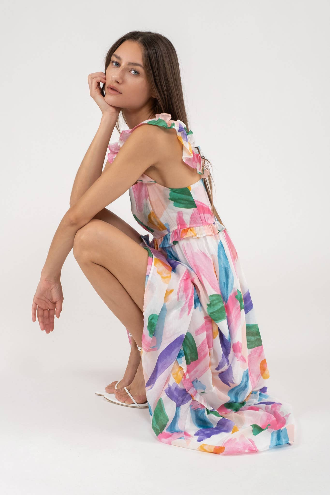 Alexis Watercolor Midi Dress