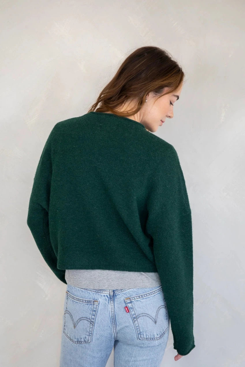 The Piper Cardigan - Forest Green