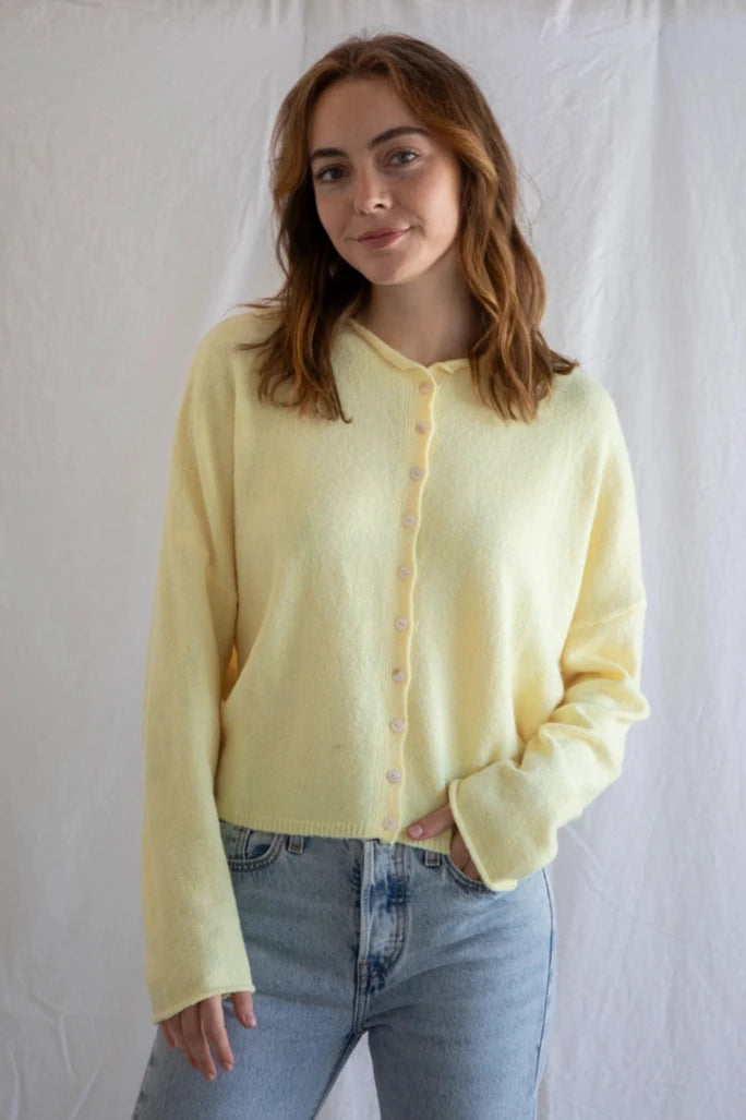 The Piper Cardigan - Butter Yellow