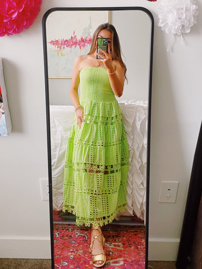 Spring Fling Lace Midi Dress