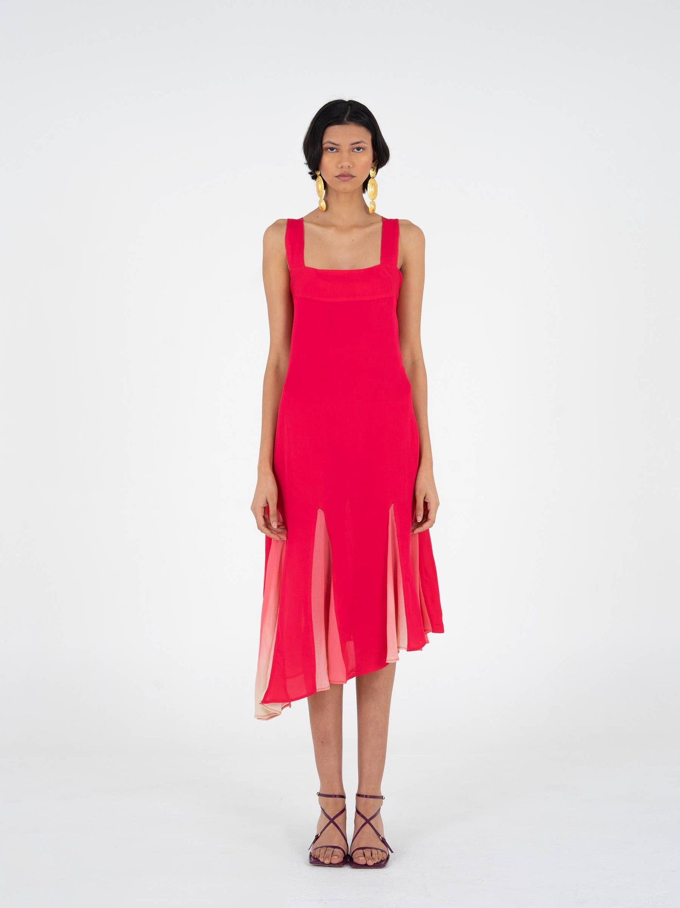 Elle Asymmetric Midi Dress