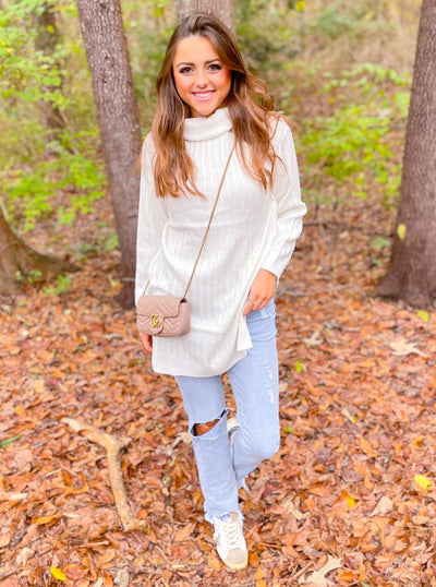 White Knit Mini Dress